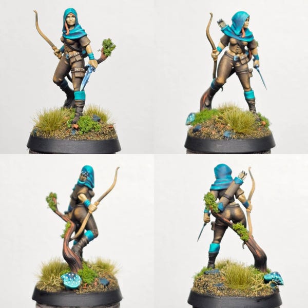 Female Forest Ranger 02 Fantasy Miniature Dungeons and Dragons Mini RPG ...