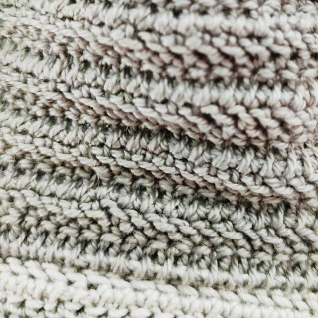 A customer's finished Cascade Cardigan Crochet Pattern
