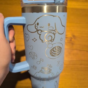 Laser Engraved 40oz Tumbler. Cinnamoroll Tumbler/ Laser Engraved