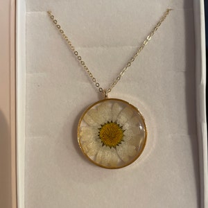 Hand Drawn Oval Flower Necklace – Reiko Designs Jewellery