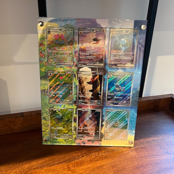 Pokémon 151 Starter Evolution Set Pokémon Card Display Frame Case ...