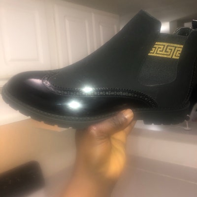 elasticated leather chelsea boots