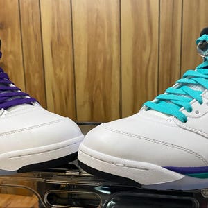 jordan 5 teal laces