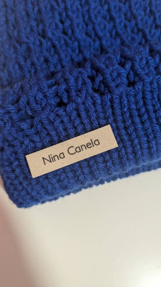 Namensetikett aus Stoff, Bio-Naturbaumwolle, personalisiert, individueller Text – vorgeschnitten, 13 mm x 50 mm