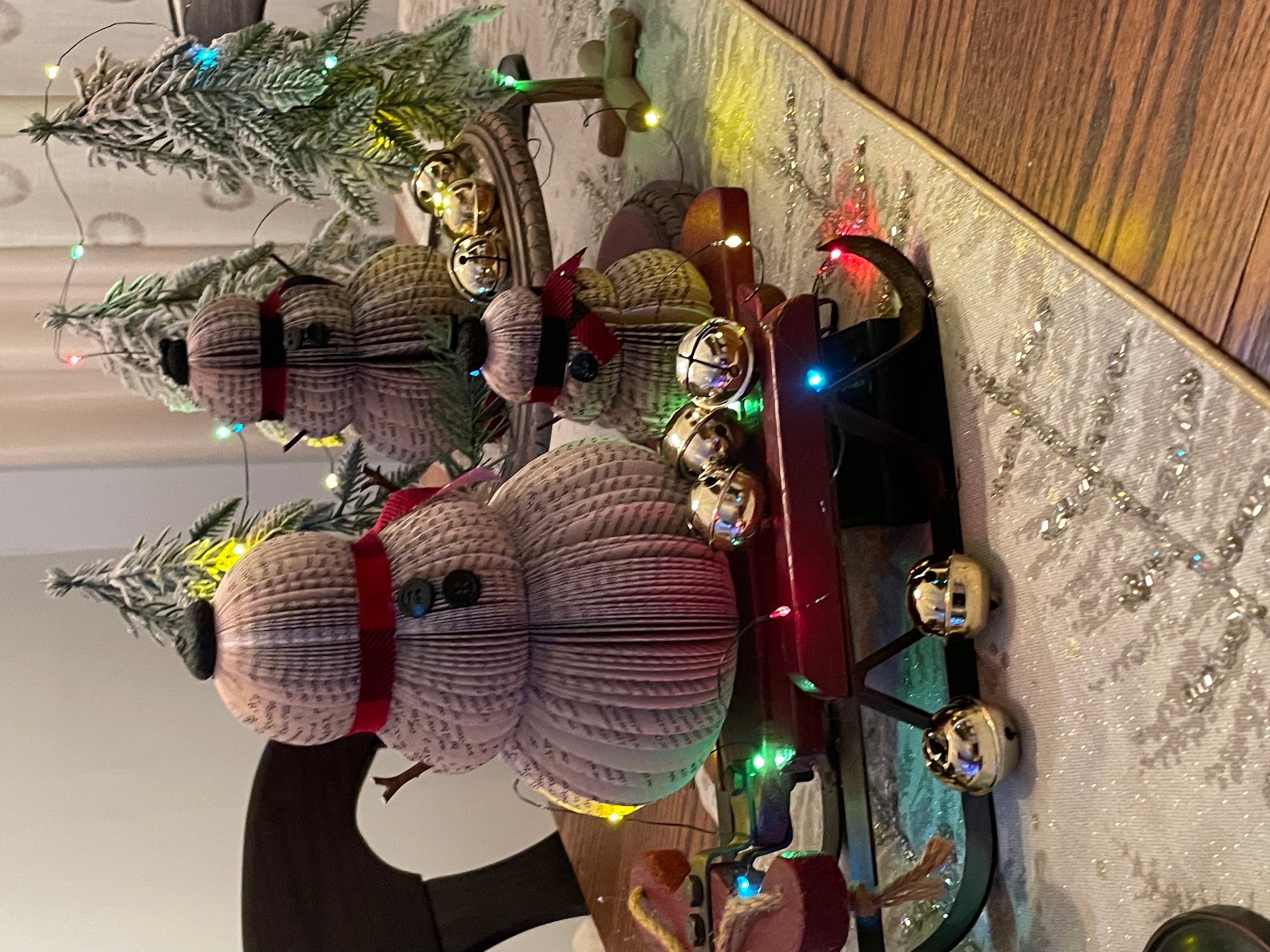 Book Snowman-Christmas Decor-Holiday Decor-Christmas Decoration-Christmas Gifts-Book Exchange-Winter Decor-Teacher Gift-Gift for Mom