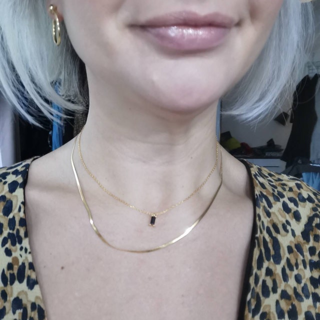 Aleasha Set Di 2 Collane A Serpente Placcato Oro 18k – Acciaio Inox, Regalo Donna