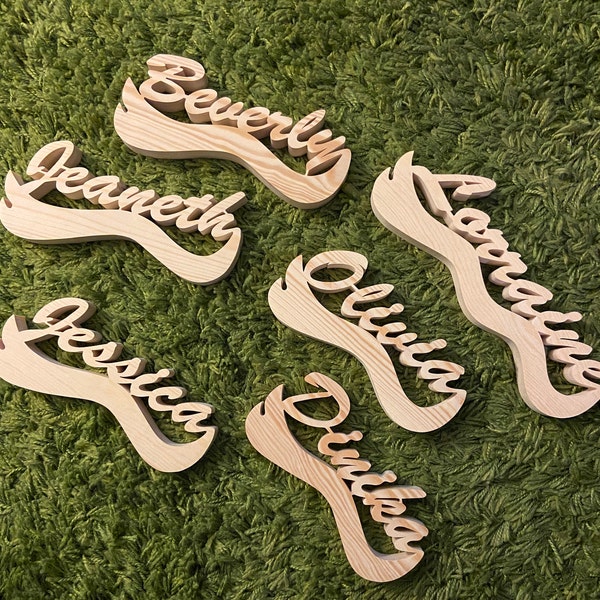 Solid Wood Personalized Any Name Letter Word Sign Symbol Logo Stand ...