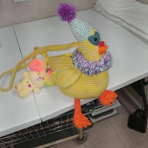 かぎ針編みのアヒルのバッグのパターン、あみぐるみのアヒルの
