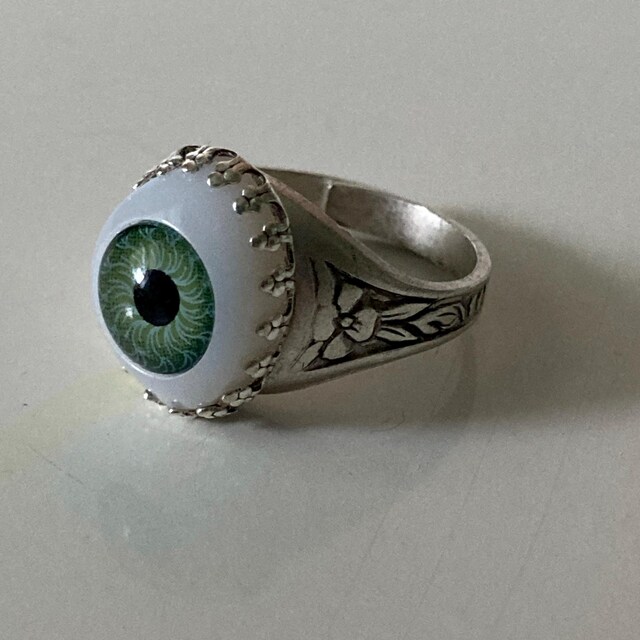 Vintage eye-shaped Ring★私だけの個性 Hammered Texture Ring : Eye of Providence – ZOCALO JAPAN