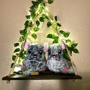 チンチラモザイクブラックベルベットぬいぐるみ - Etsy 日本