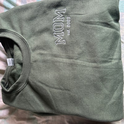 Custom Embroidered Mom & Dad Sweatshirt/hoodie. Baby - Etsy