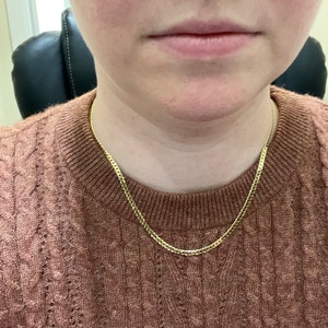 10K Real SOLID Gold Cuban Curb Link Chain, 3mm-5.2mm SOLID Cuban Curb Chain,10K  SOLID Gold Chain Necklace Man and Woman,10K Heavy Chain