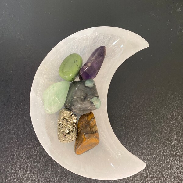 Attract Wealth and Abundance Crystal Kit, Money Manifestation Crystal ...