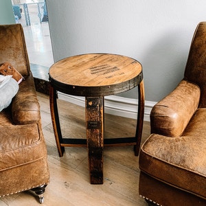 Whiskey Barrel Barstool Bourbon Barrel Pub Stool w/ Memory | Etsy