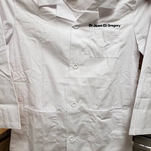 Embroidered Personalized Kids Lab Coat for Little Doctors and Nurses ...