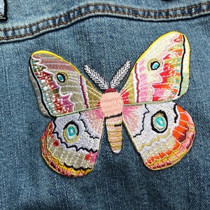 Embroidered Patch Moth - Etsy