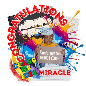 Kids Graduation Design Template, Grad Flyer, T-shirt Design, Grad fan, Grade School, Elementary, Editable Canva Digital File, Class of 2024