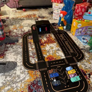 Wooden car track - Road Track - Toddler Gift for Kids - Personalised Baby Boy Gift - Road Track for HotWheels - Toddler Gift - Wooden toys