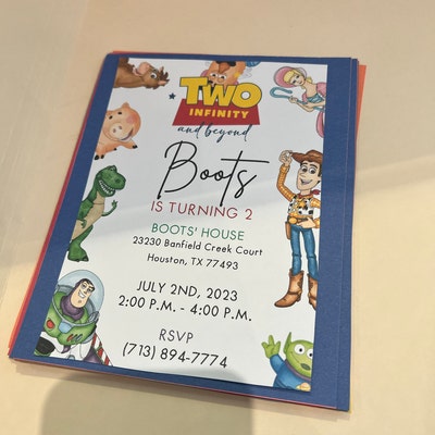 Toy Story Birthday Invitation Template Toy Story Invitation Etsy