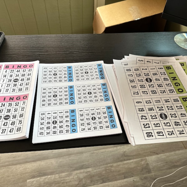 600 Bingo Cards Pdf Download, 1, 2, 4, and 6 per Page, Instant ...