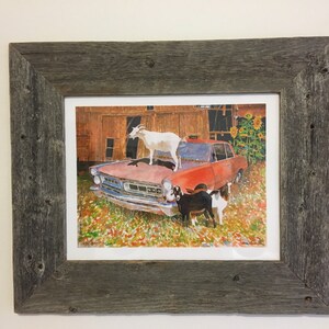 Goat Art Prints, 1965 Pontiac GTO, Sunflowers, Barn, Signed and ...