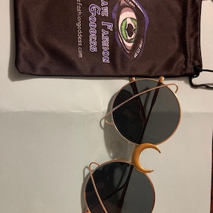 Moon Sunglasses Black Saturn Planet Cosmic Celestial Alien  display picture 3