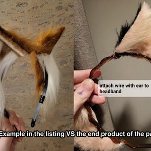 cat ears headband template - animal ears - headband - digital TEMPLATE + guide - PDF DOWNLOAD
