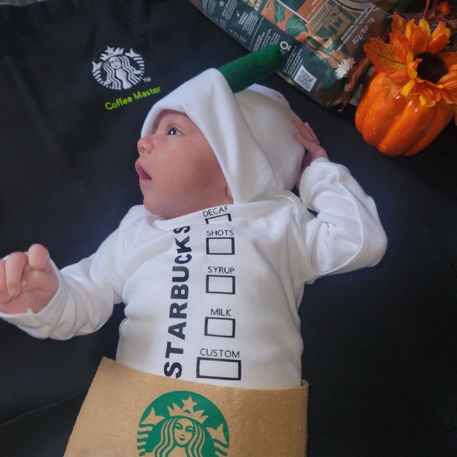Hot Coffee Cup Costume for Baby! Adorable Hot Cup With "cardboard" Sleeve.  Newborn/ 24 Months, Oneies Are in Short Sleeve or Long Sleeve. - Etsy