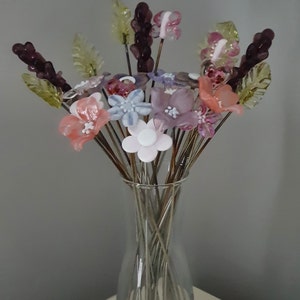 Lavender Love Glass Flower Bouquet