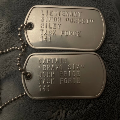 Stainless Steel US Army Dog Tag ID Set, Personalised & Embossed With ...