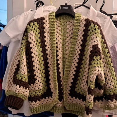 Crochet Granny Hexagon Cardigan Pattern - Etsy Canada