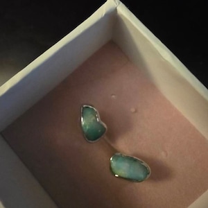 Customer photo from Jennifer, Large Raw Australian Opal Stud Earrings