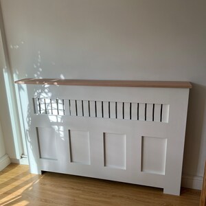 Bespoke Panel Effect Solid Oak Top Radiator Cover - Etsy