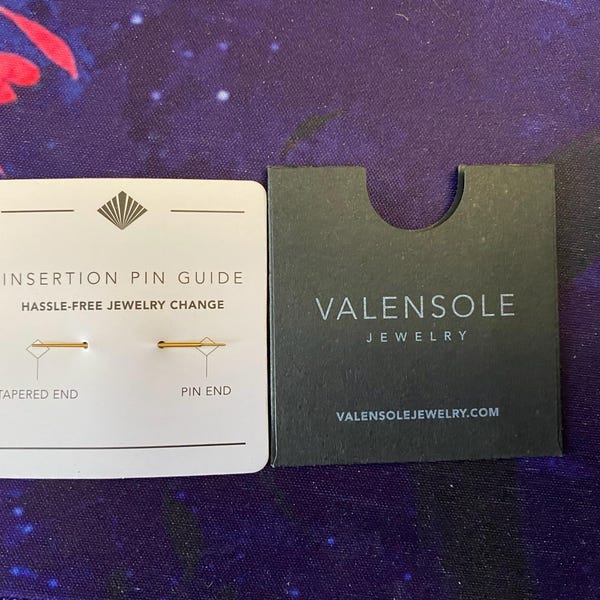 Easy-to-use Titanium Piercing Jewelry Insertion Guiding Pin, Flat Back ...