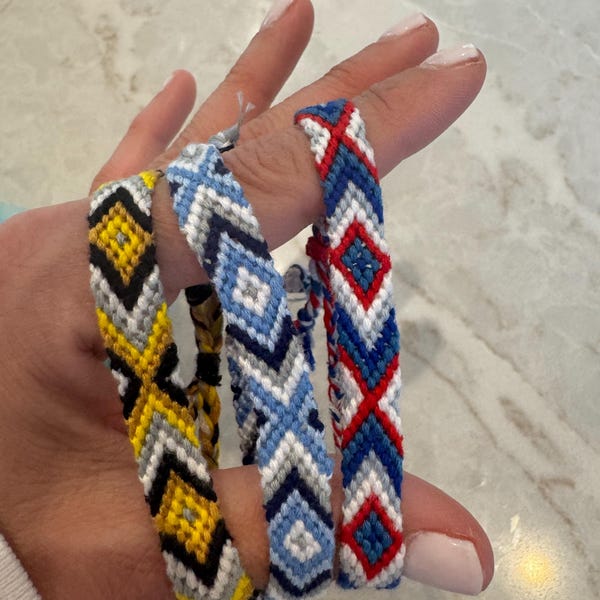 American Flag Friendship Bracelet - Etsy