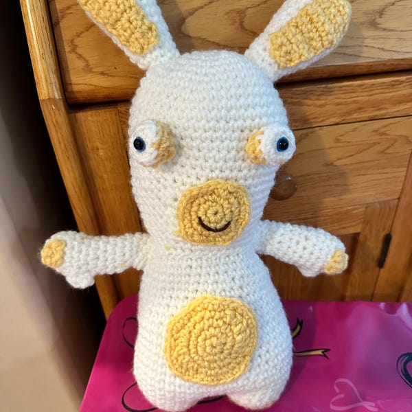Raving Rabbid Pattern Raving Rabbid Crochet Pattern - Etsy