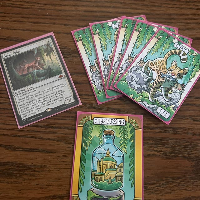 マジック：ザ・ギャザリングの1/1オセロット猫トークン5枚 - Etsy 日本