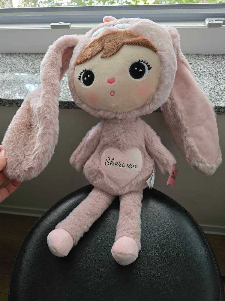 Personalisierbares XXL Kuscheltier Hase Metoo - 48 cm - mit Namen - Geschenk zur Geburt, Geburtstag und Taufe
