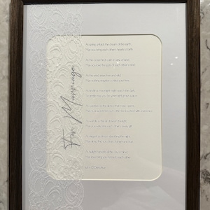 Do Not Stand at My Grave and Weep Print Framed Funeral Reading