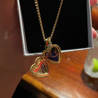 18k Gold Stainless Steel Heart Locket Necklace Vintage Locket ...