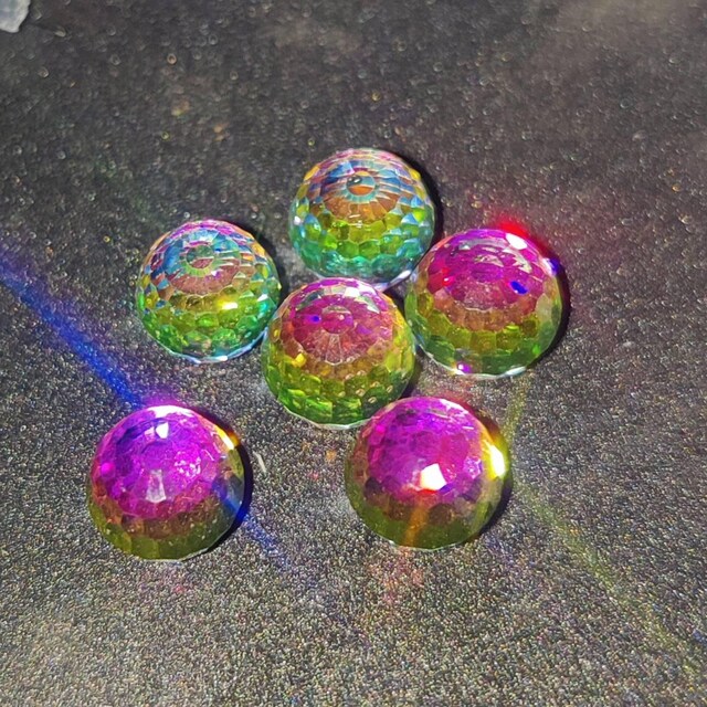 6pc Swarovski Crystal White Opal Faceted Teardrop 5500 Bead