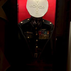 dress blues display case Military Shadow Box Display Case Cabinet