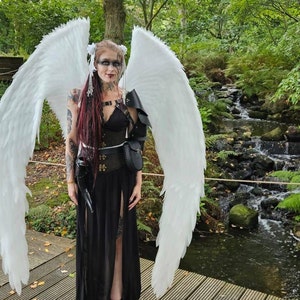 Large Dark Angel Wings for Adults, Fairy Wings, Cosplay Angel Costume, Halloween white Angel Wings, White Angel Costume, Black Wings Costume