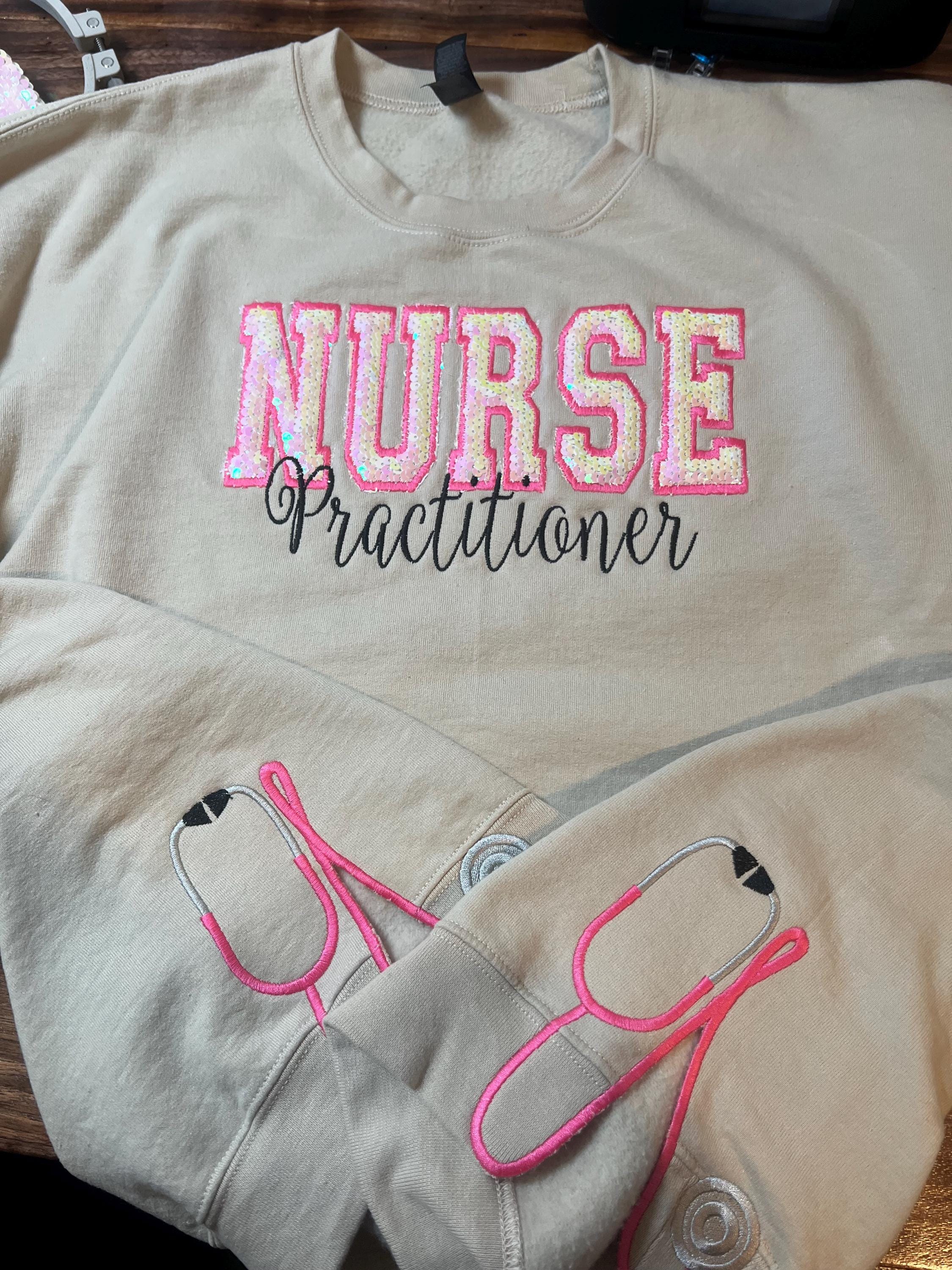 Customer project using Therapist Medic Stethoscope Split Side Seam embroidery design