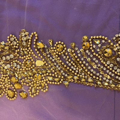 Shiny 5mm Sequin On A 2 Way Stretch Velvet (1 Yard, Royal Rainbow in Royal Blue)