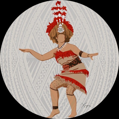 Samoan Taupou Digital Art Download Samoan Art Samoan Girl Digital Print ...