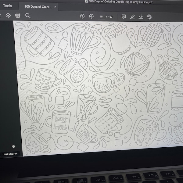 Complete: 100 Days of Coloring Doodle Pages - Etsy