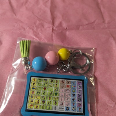 AAC Keychain With Core Vocabulary AAC Device Keychain for Sped Teacher ...