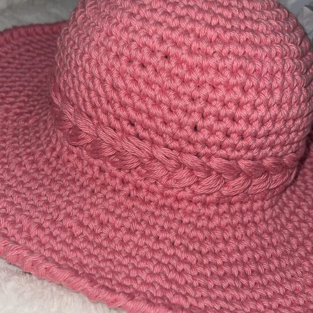 A customer's finished Wheatfield Sun Hat Crochet Pattern