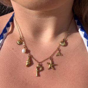 ●SSY● Ocean Chain Initial Necklace 24 HOT INTIAL NECKLACE Amazon.com: JALZEMPL Gold Initial Charm Necklaces For Women